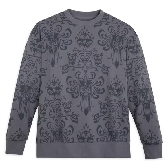 Disney Parks Haunted Mansion Wallpaper Pullover Sweatshirt Size Med - Picture 1 of 6